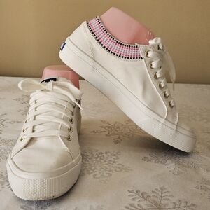 KEDS CANVAS Sneakers flat Shoes Women's White, Purple, Navy, Pink Sneakers, SZ 6